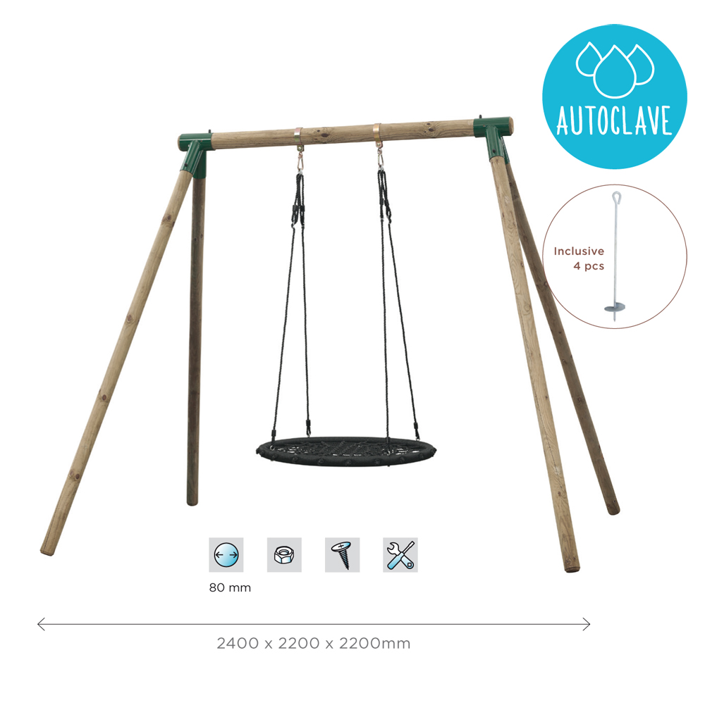 Altalena singola CARLA in legno IMPREGNATO-33871